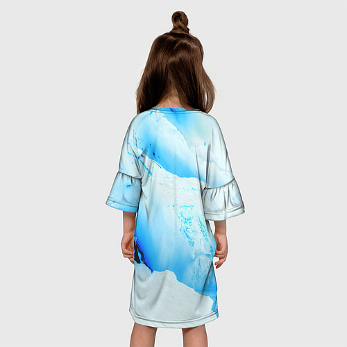 Детское платье Снежные обвалы / 3D-принт – фото 4