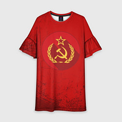 Платье клеш для девочки Тень СССР, цвет: 3D-принт