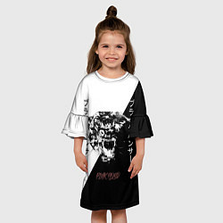 Платье клеш для девочки Panther black, цвет: 3D-принт — фото 2
