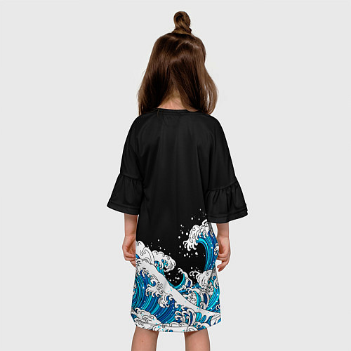 Детское платье Гиу Томиока на фоне волн / 3D-принт – фото 4