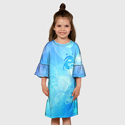 Платье клеш для девочки Ё-Моё интернет эксплорер, цвет: 3D-принт — фото 2