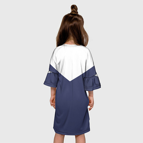 Детское платье FIRM бело-синий / 3D-принт – фото 4