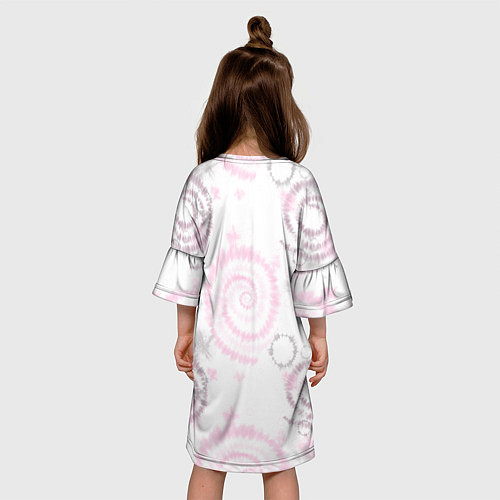 Детское платье Тай дай пудровый / 3D-принт – фото 4