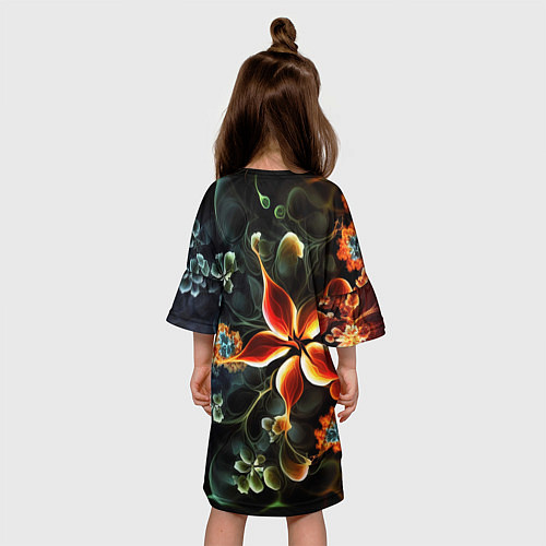 Детское платье Абстрактные цветы / 3D-принт – фото 4