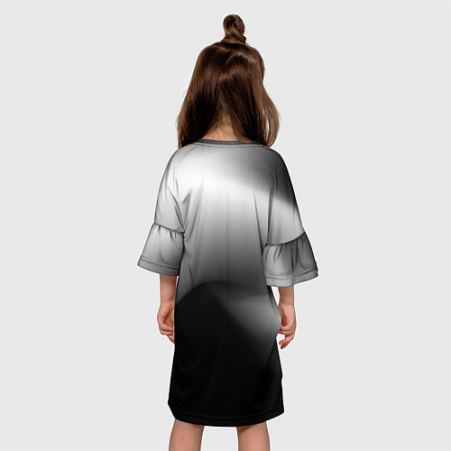 Детское платье Градиент черный / 3D-принт – фото 4