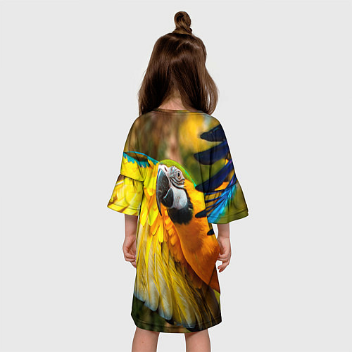 Детское платье Взлёт попугая / 3D-принт – фото 4