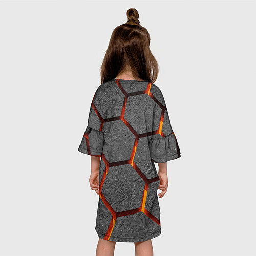 Детское платье Металлические плиты и лава / 3D-принт – фото 4