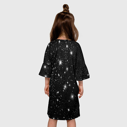 Детское платье Телец золотой на звездном небе / 3D-принт – фото 4
