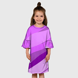Платье клеш для девочки Сиреневый вечер, цвет: 3D-принт — фото 2