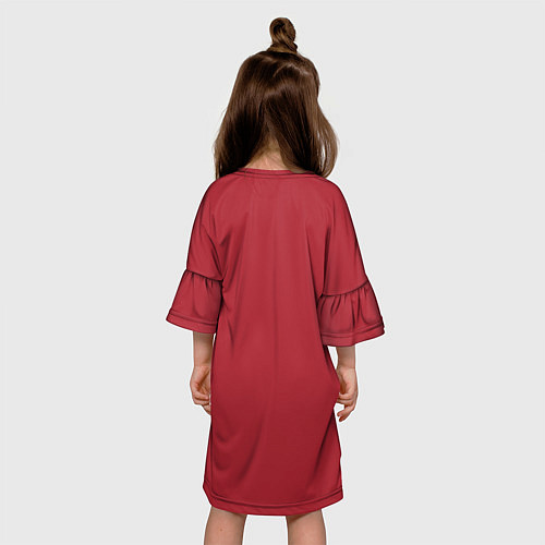 Детское платье Красный тренд 2023 / 3D-принт – фото 4