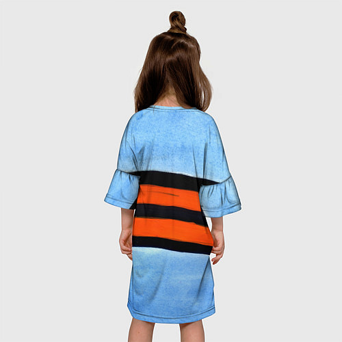 Детское платье Георгиевская лента на голубом фоне / 3D-принт – фото 4