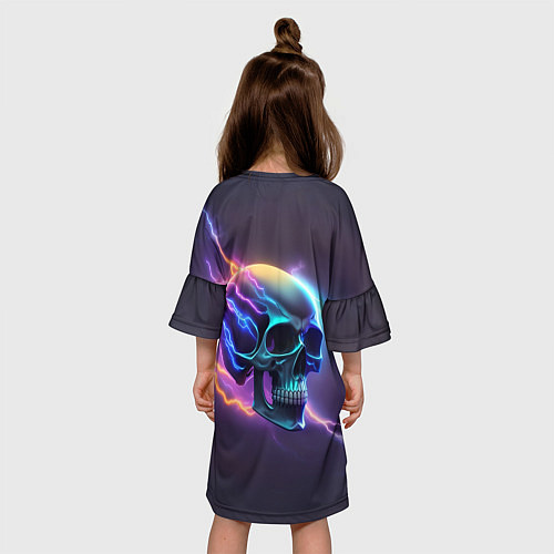 Детское платье Череп с молниями / 3D-принт – фото 4