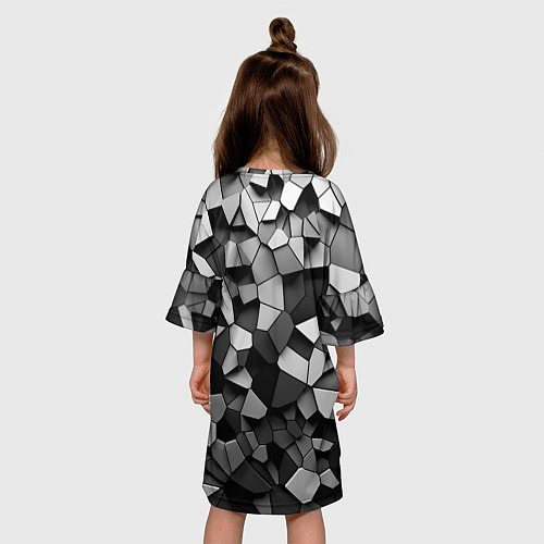 Детское платье Серые стальные плиты / 3D-принт – фото 4