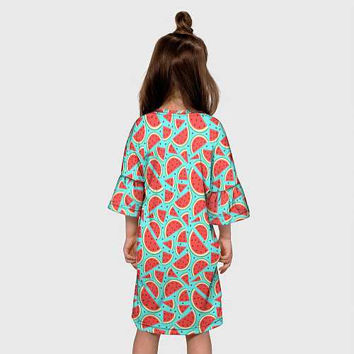 Детское платье Летний паттерн с арбузами / 3D-принт – фото 4