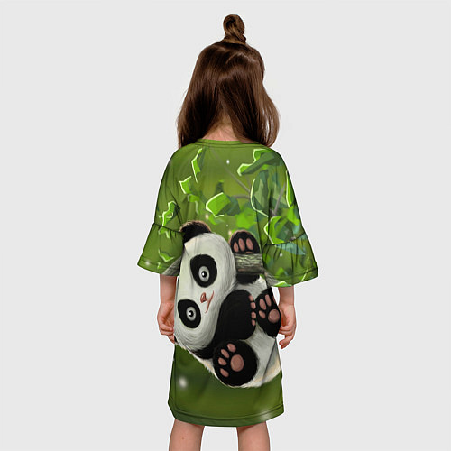 Детское платье Панда на дереве отдыхает / 3D-принт – фото 4