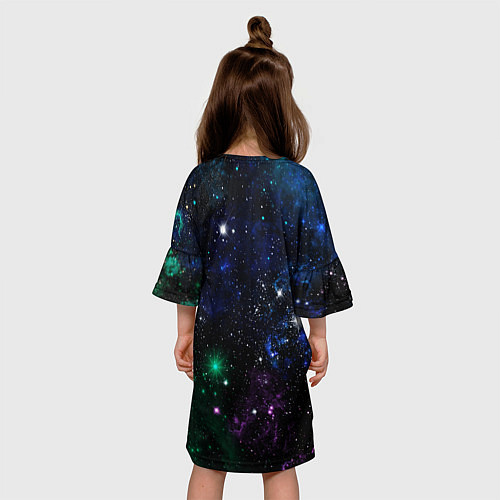 Детское платье Космос Звёздное небо / 3D-принт – фото 4