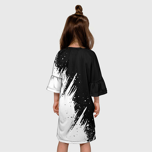 Детское платье Chicken gun - белая краска / 3D-принт – фото 4