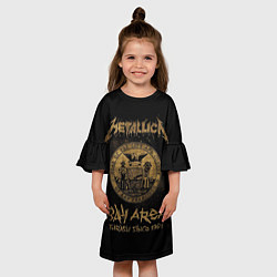 Платье клеш для девочки Металлика с гербом Сан Франциско, цвет: 3D-принт — фото 2