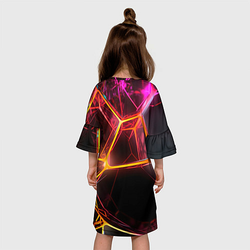 Детское платье Неоновая конструкция / 3D-принт – фото 4