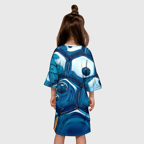 Детское платье Водяные наносоты / 3D-принт – фото 4