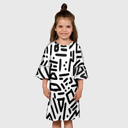 Платье клеш для девочки Текстура паттерн, цвет: 3D-принт — фото 2