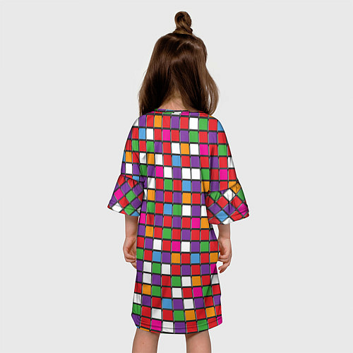 Детское платье Color cubes / 3D-принт – фото 4