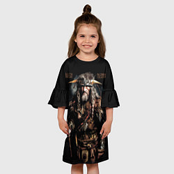 Платье клеш для девочки Велес Бог трёх Миров, цвет: 3D-принт — фото 2