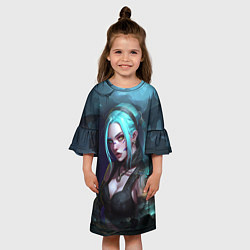 Платье клеш для девочки Jinx art fantasy, цвет: 3D-принт — фото 2