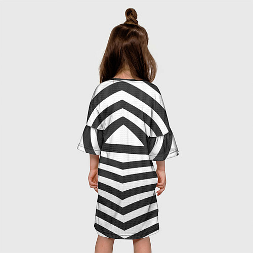Детское платье Классическая полоска костюма Барби / 3D-принт – фото 4