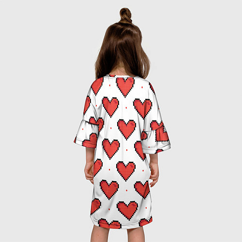 Детское платье Pixel heart / 3D-принт – фото 4