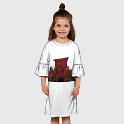 Платье клеш для девочки Crusader Kings Templars, цвет: 3D-принт — фото 2