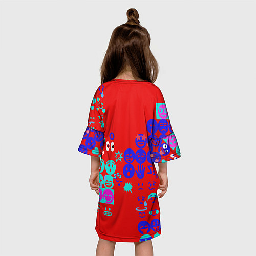 Детское платье Смайлы для настроения / 3D-принт – фото 4