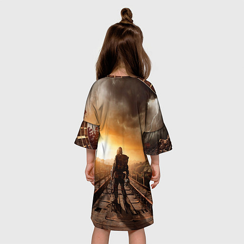 Детское платье Жёлтое солнце Метро / 3D-принт – фото 4