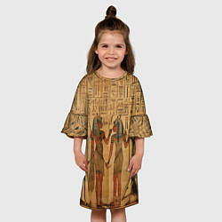 Платье клеш для девочки Имитация папируса: арт нейросети, цвет: 3D-принт — фото 2