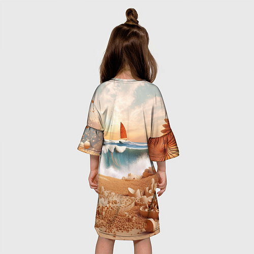 Детское платье Парусник в море / 3D-принт – фото 4