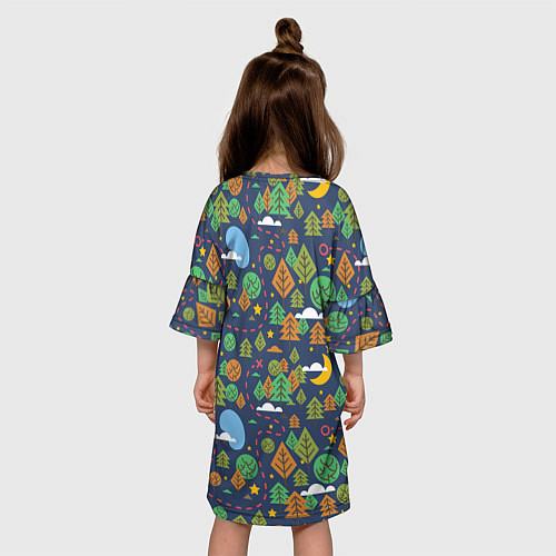Детское платье Ночной лес / 3D-принт – фото 4