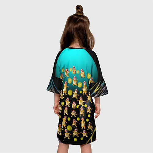 Детское платье Клоуны в лунной сети / 3D-принт – фото 4