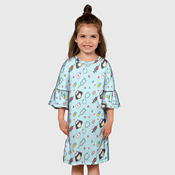 Платье клеш для девочки Nurse doctor, цвет: 3D-принт — фото 2