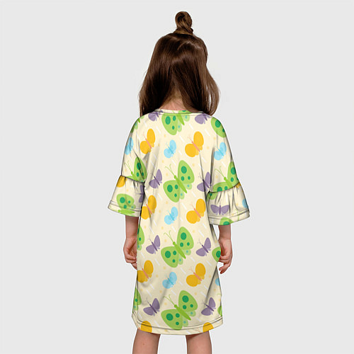 Детское платье Весенние бабочки / 3D-принт – фото 4