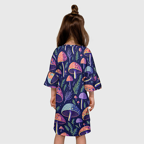 Детское платье Грибы паттерн / 3D-принт – фото 4