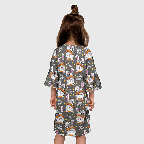 Детское платье Ночные зайчики / 3D-принт – фото 4