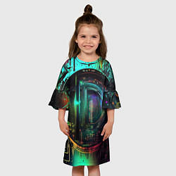 Платье клеш для девочки Объективизация, цвет: 3D-принт — фото 2