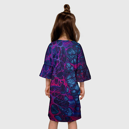 Детское платье Неоновая лава / 3D-принт – фото 4