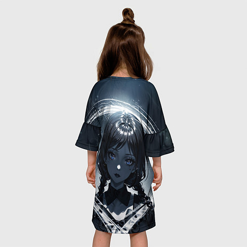 Детское платье Аниме готическая девушка с двумя косами / 3D-принт – фото 4