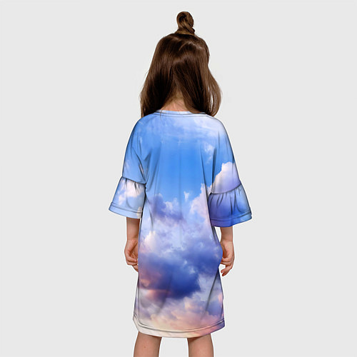 Детское платье Ту-154 Розовый закат / 3D-принт – фото 4