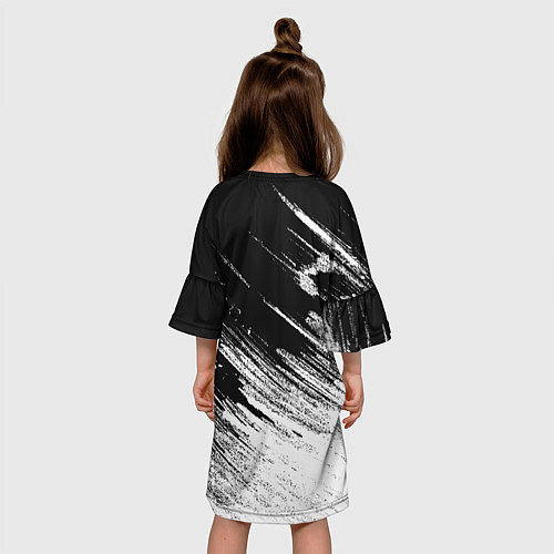 Детское платье Blackpink - черно-белый / 3D-принт – фото 4