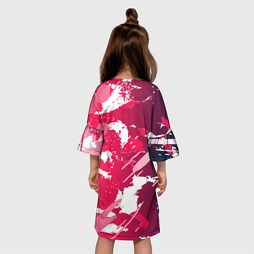 Детское платье Роза розовый камуфляж / 3D-принт – фото 4