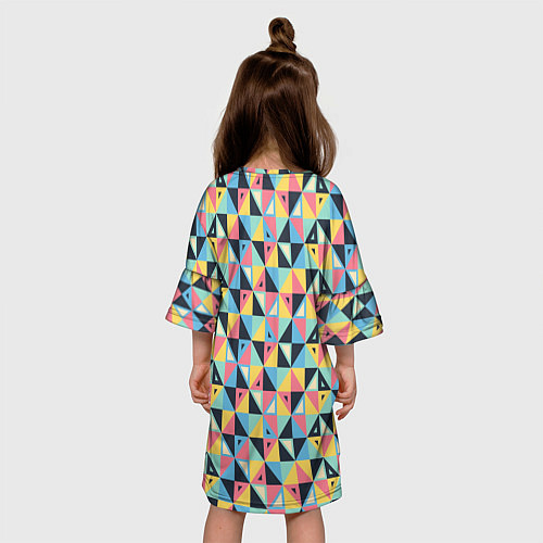 Детское платье Треугольная мозаика / 3D-принт – фото 4