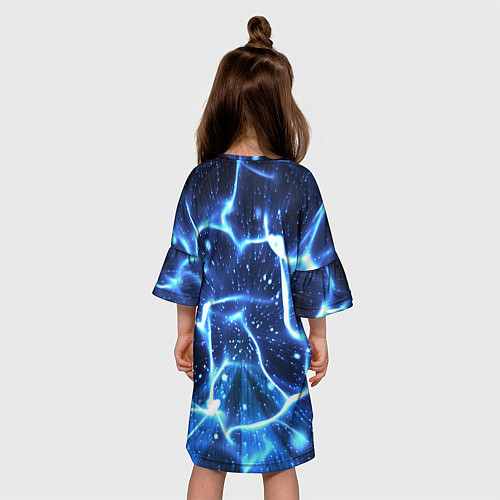 Детское платье Sonic electric waves / 3D-принт – фото 4