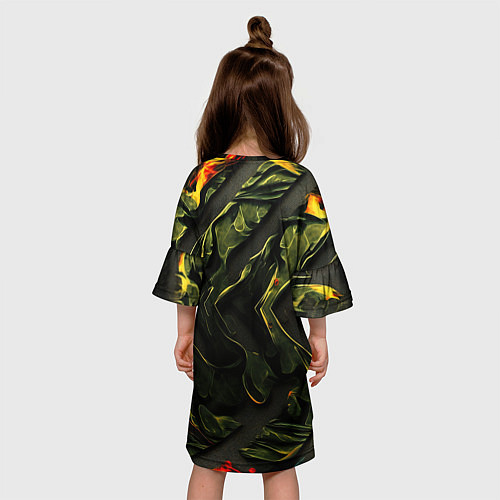 Детское платье CS GO green texture / 3D-принт – фото 4